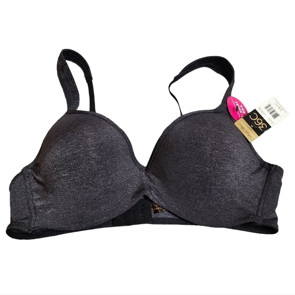 NWT Marilyn Monroe grey comfort t-shirt bra.  Size 36C